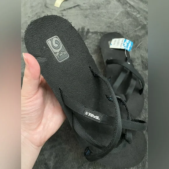 TEVA Mush wedge sandal Black US 9 - Picture 2 of 7